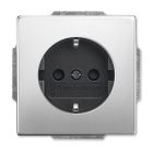 ABB BuschJaeger Pure Stainless Steel Wandcontactdoos 20 EUCKS866 RVS