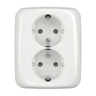 ABB BuschJaeger Reflex SI Wandcontactdoos 202 EUJR214 Alpinwit