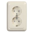 ABB BuschJaeger Standaard SI Wandcontactdoos 302EUJT212 Crème