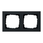 Gira E2 Afdekraam 021209 Zwart mat