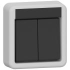 Gira Spatwaterdicht Opbouw Schakelaar 310535 Grijs