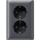 Gira Standaard 55 Wandcontactdoos 078328 Antraciet