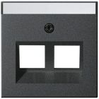 Gira Systeem 55 Centraalplaat RJ45 264028 Antraciet