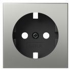 Gira Systeem 55 Centraalplaat stopcontact 4920600 Edelstaal