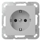 Gira Systeem 55 Wandcontactdoos 4755015 Grijs mat