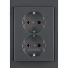 Hager Berker K.1 Wandcontactdoos 47747006 Antraciet