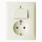 Hager Berker S.1 Combinatie schakelaarwandcontactdoos 6143568942 Crème glanzend