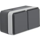 Hager Berker W.1 Wandcontactdoos 47843515 Staalgrijs