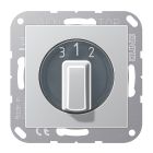 Jung A Range Driestandenschakelaar A1504.20NAL Aluminium