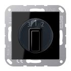 Jung A Range Driestandenschakelaar A1504.10NSW Zwart