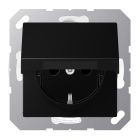 Jung A Range Wandcontactdoos A1520NBFKLSWM Grafietzwart mat