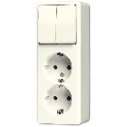 Jung AP600 Combinatie schakelaarwandcontactdoos 625A Crème