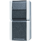 Jung WG800 Combinatie schakelaarwandcontactdoos 876W Grijs