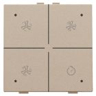 Niko Home Control Bedieningstoets 15752054 Staal champagne