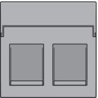 Niko Intense Centraalplaat RJ45 12165200 Zilver