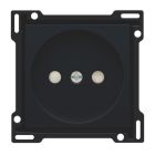 Niko Intense Centraalplaat stopcontact 16166501 Zwart mat