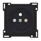 Niko Intense Centraalplaat stopcontact 16166601 Zwart mat