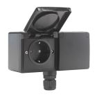 Niko New Hydro Wandcontactdoos 76137846 Zwart