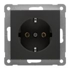 Peha Badora Wandcontactdoos 00276812 Zwart mat