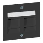 Peha Nova Brillance Centraalplaat RJ45 00034492 Zwart mat
