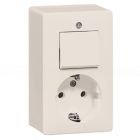 Peha Opbouw Combinatie schakelaarwandcontactdoos 6696 Crème