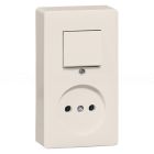 Peha Opbouw Combinatie schakelaarwandcontactdoos 1996 Crème