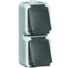 Peha Spatwaterdicht Wandcontactdoos 6622WAB Grijs