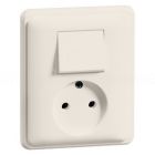 Peha Standaard Combinatie schakelaarwandcontactdoos 80.1986W Crème