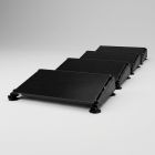 Glampère FlatFix Fusion - Plug and play 4 zonnepanelen landscape achter elkaar full black voor thuisbatterij