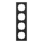 Schneider Electric Merten MPure Afdekraam MEG40403603 Zwart mat