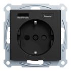 Schneider Electric Merten M Wandcontactdoos MEG23670403 Zwart mat