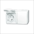 ABB BUSCH 202 EBW54 WCD RA DUBBEL HOR KV KD OPB IP