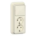 Gira Opbouw Combinatie schakelaarwandcontactdoos 418610 Crème