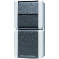 Jung WG800 Combinatie schakelaarwandcontactdoos 876W Grijs