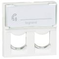 Legrand Mosaic Centraalplaat RJ45 078603 2xRJ45