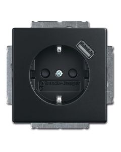 OUTLET ABB BuschJaeger Future Linear Wandcontactdoos 20 EUCBUSB885 Zwart mat