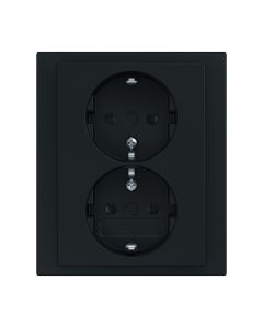 ABB BuschJaeger Future Linear Wandcontactdoos 202 EUJRB885 Zwart mat