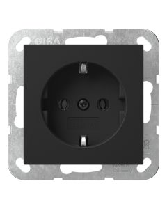 Gira Systeem 55 Wandcontactdoos 4466005 Zwart mat