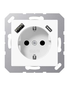 Jung AAS Range Wandcontactdoos A152015CAWW Alpinwit