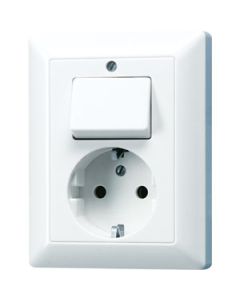 Jung AS Range Combinatie schakelaarwandcontactdoos AS5576EUWW Alpinwit