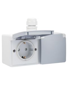 Niko New Hydro Wandcontactdoos 70037846 Grijs