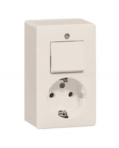Peha Opbouw Combinatie schakelaarwandcontactdoos 6696 Crème